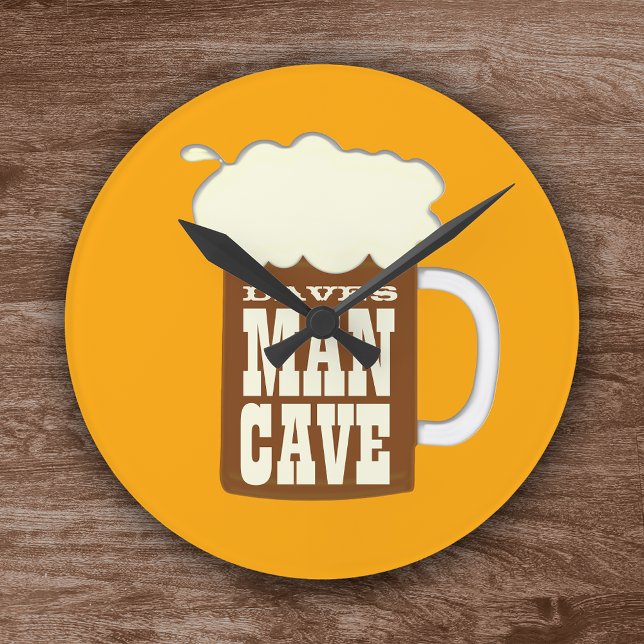 Tasse der Bier-Mann-Höhle Quadratische Wanduhr (Von Creator hochgeladen)