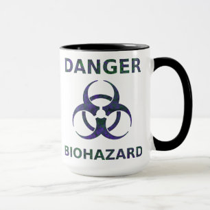 Tasse der Biogefährdung