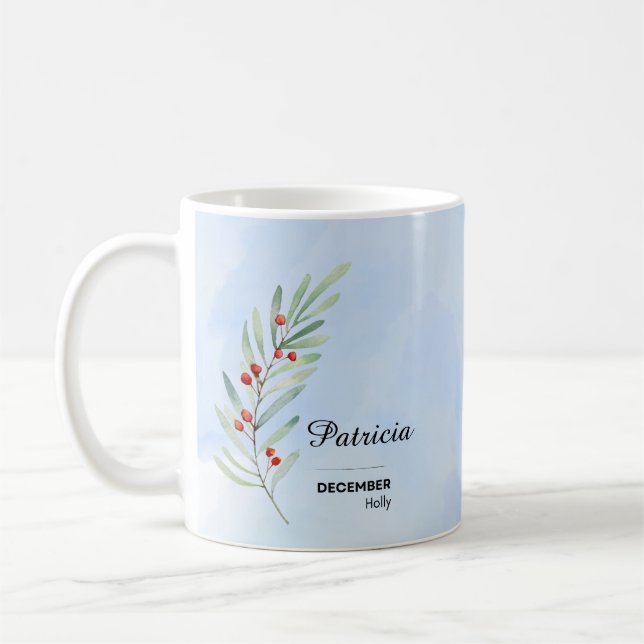Tasse der Blume personalisiert im Dezember (Links)