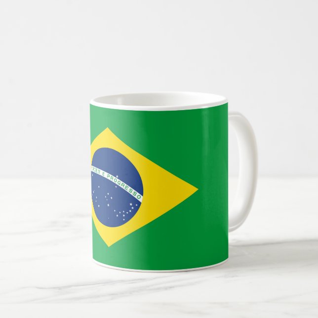 Tasse der brasilianischen Flagge (VorderseiteRechts)