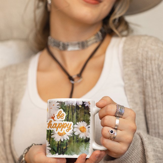 Tasse der Chamomile-Blume (Watercolor Daisy Flower Coffee Mug)