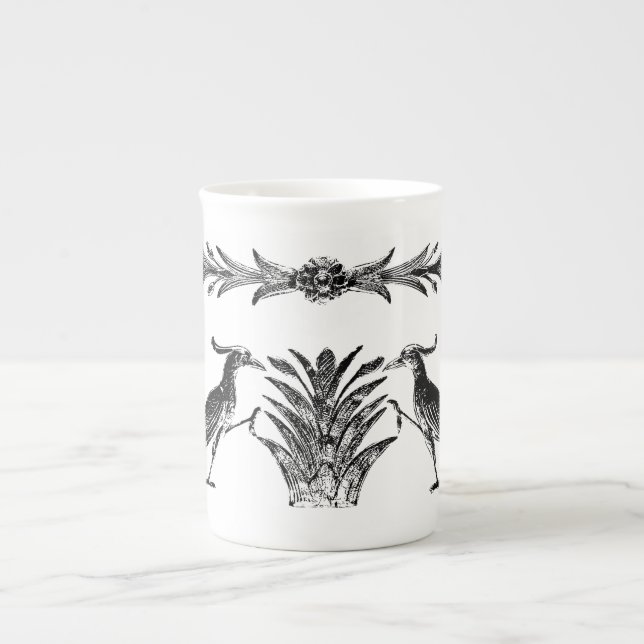 Tasse der China "Black Birds & Reeds" (Vorderseite)