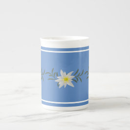 Tasse der China Blauer und Weißer Edelweiss Knoche