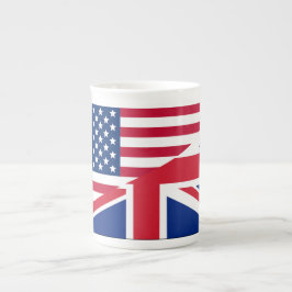 Tasse der China mit zwei US-amerikanischen und bri