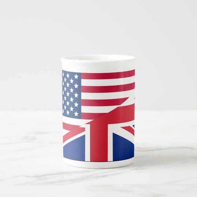 Tasse der China mit zwei US-amerikanischen und bri (Vorderseite)
