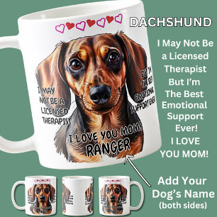 Tasse der Dackel, Name des Dogs hinzufügen, Text ä