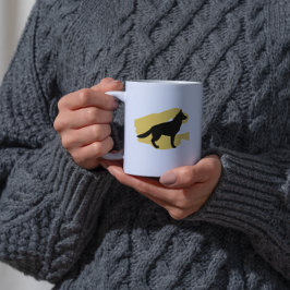 Tasse der deutschen Shephard-Silhouette