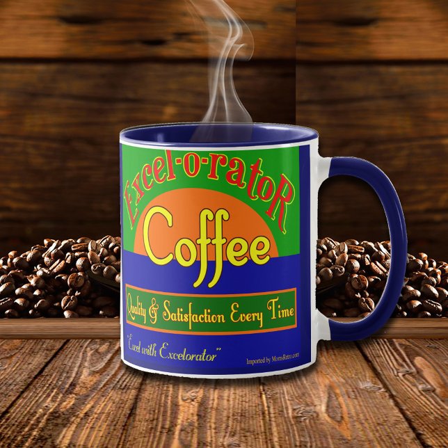 Tasse der Excelorator Coffee Retro Label (Excelorator Retro Funny Coffee Mug)