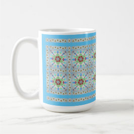 Tasse der farbenfrohen Blumenmuster
