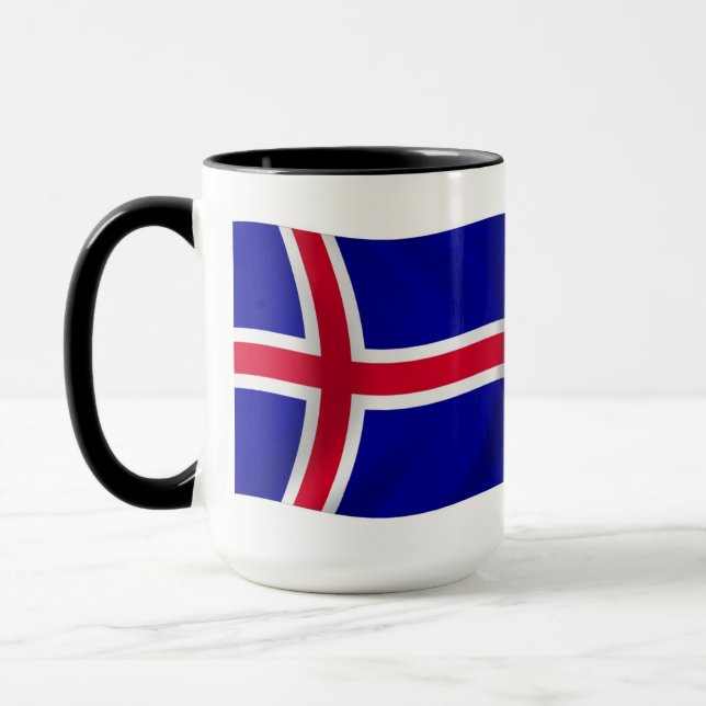 Tasse der Flagge Islands (Links)