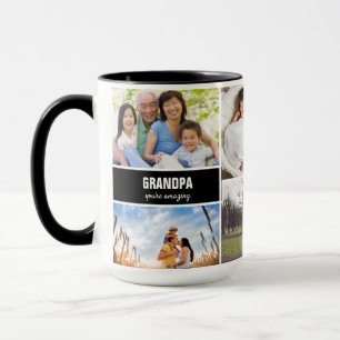 Tasse der Großfamilie Foto Collage Personalisiert