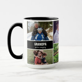 Tasse der Großfamilie Foto Collage Personalisiert