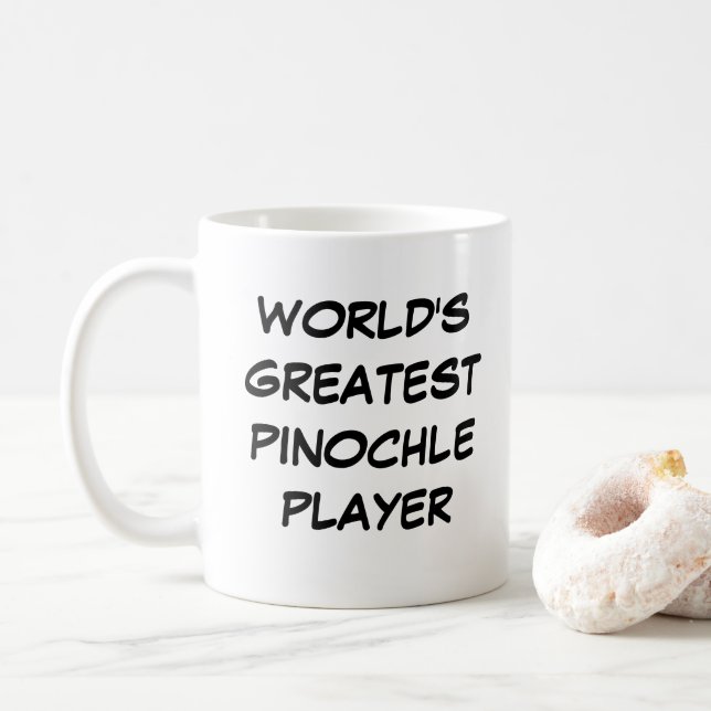 Tasse "Der größte Pinochle-Spieler der Welt" (Mit Donut)