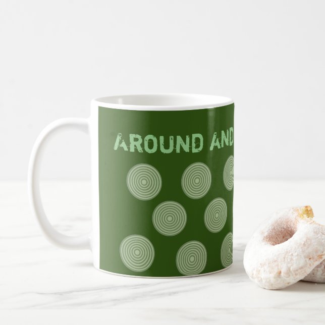 Tasse der grünen Kreise (Mit Donut)
