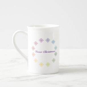 Tasse der inneren Weihnachtsbone-China