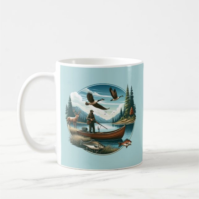 Tasse der Jagd und Fischerei (Links)
