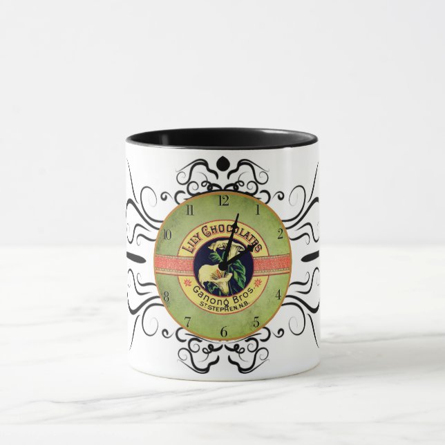 Tasse der Jugendstil-Schokoladenwerbung (Zentrum)