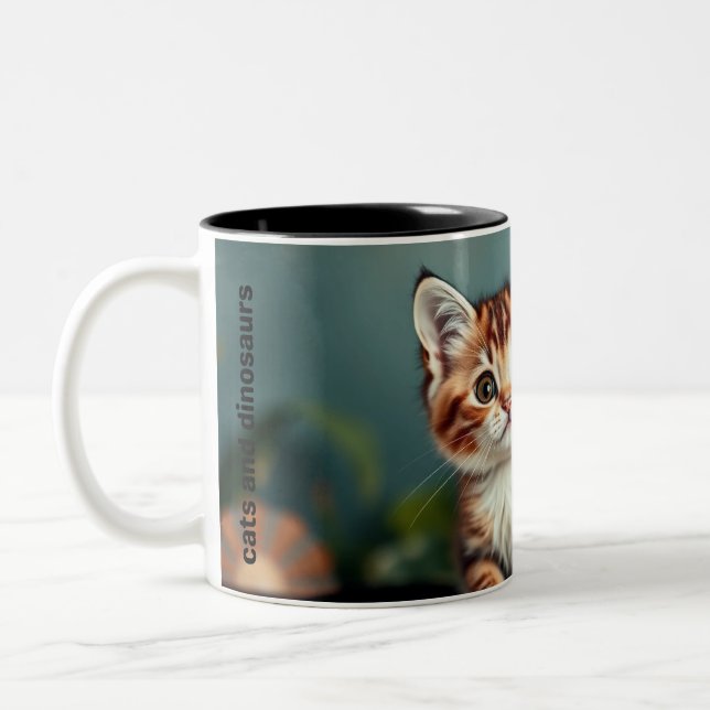 Tasse der Katzen und Dinosaurier (Links)