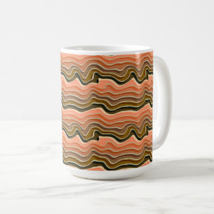 Tasse der Keramik   Earthy Wavy Pattern