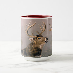Tasse der Keramik Stag und Enten
