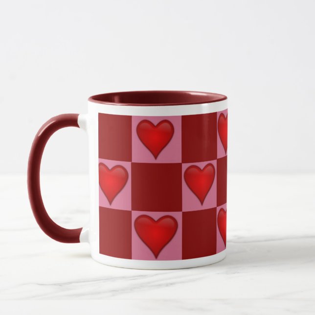 Tasse der Kopfhörer an der Tafel (Links)