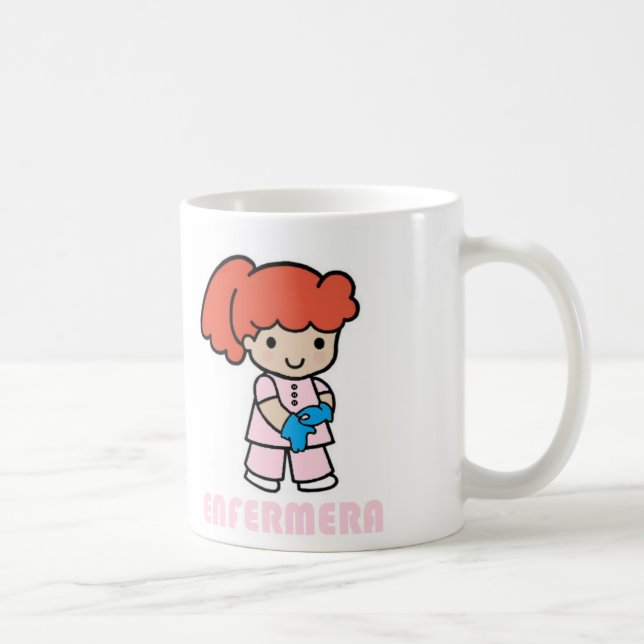 Tasse der Krankenschwester mit Handschuhen (Rechts)