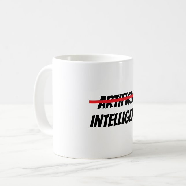 Tasse der künstlichen Intelligenz (Vorderseite Links)