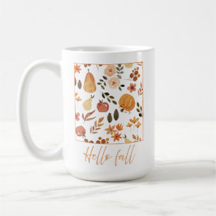 Tasse der Kürbis im Herbst