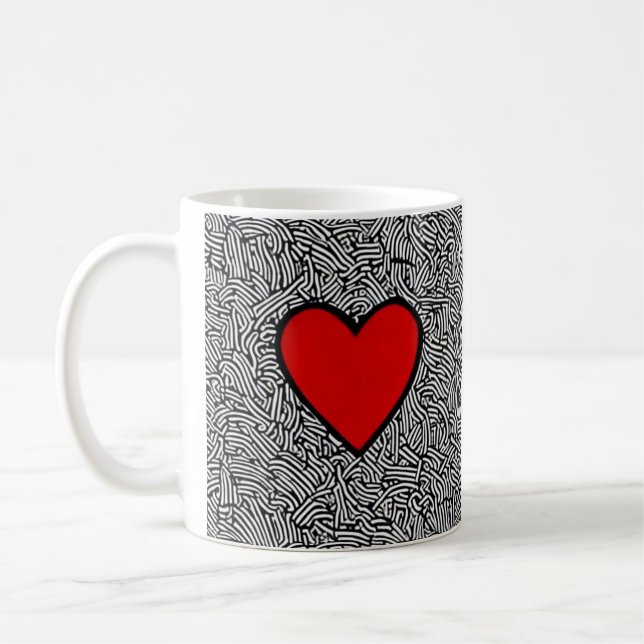 Tasse der Liebe mit Doodle (Links)