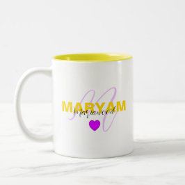 Tasse der Liebe mit Name & Modern Initial & Quote