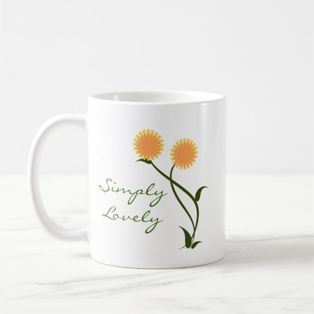 Tasse der lieblichen Blüten, Orange (Links)