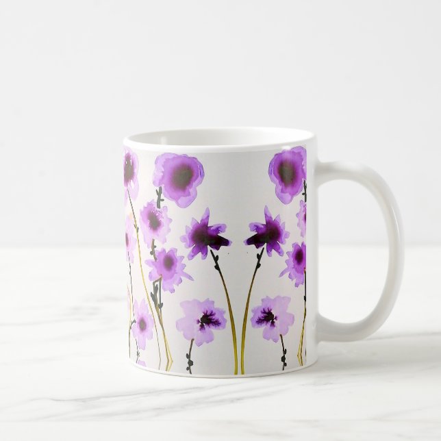 Tasse der lila Blume (Rechts)