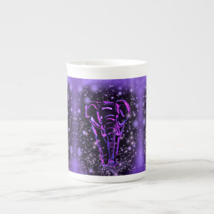 Tasse der lila Elephant-Knochen-China