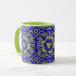 Tasse der Limonen Blume Medallion
