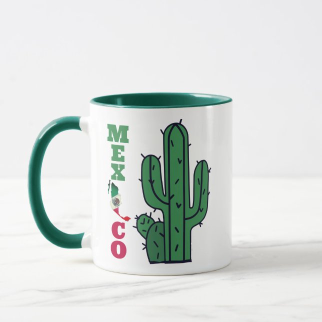 Tasse der mexikanischen Flagge - Red White Green C (Links)