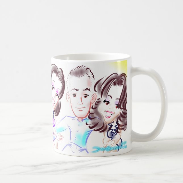 Tasse der Mitgliedstaat-Party-Karikatur-3some (Rechts)