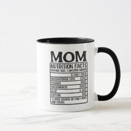 Tasse der Nährwertkennzeichnung von Mamas
