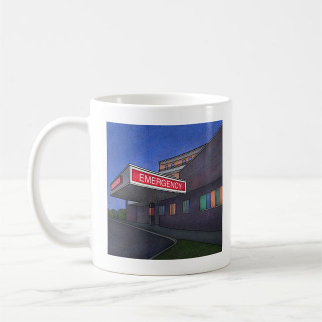 Tasse der Notfallabteilung (Links)