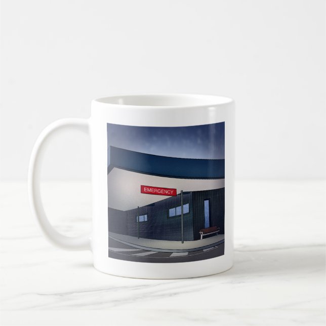 Tasse der Notfallabteilung (Links)