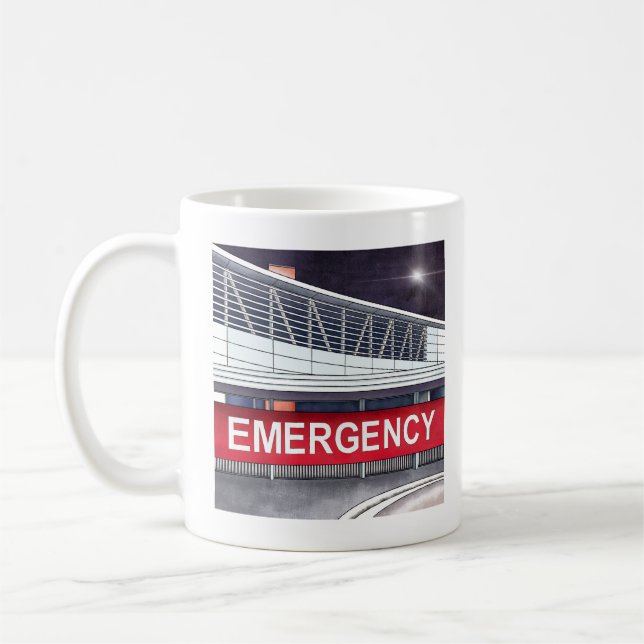 Tasse der Notfallabteilung (Links)