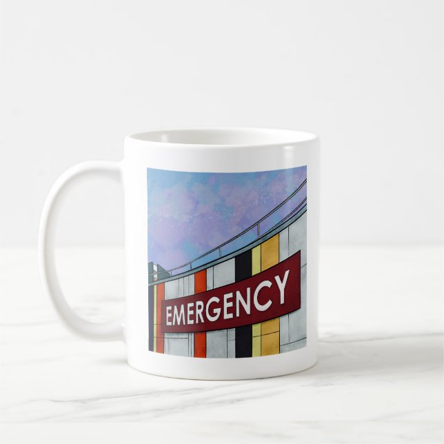 Tasse der Notfallabteilung (Links)