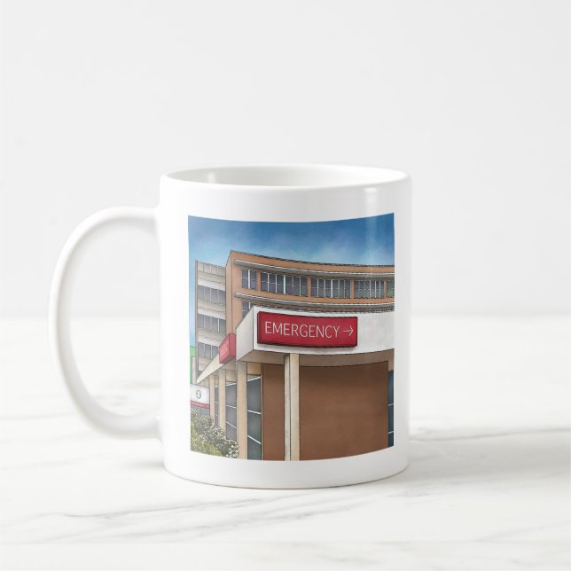 Tasse der Notfallabteilung (Links)