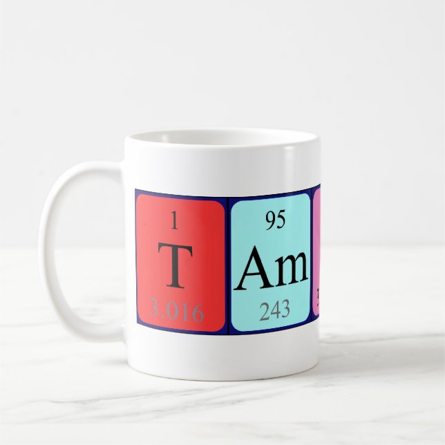 Tasse der periodischen Tabellenbezeichnung Tamsin (Links)