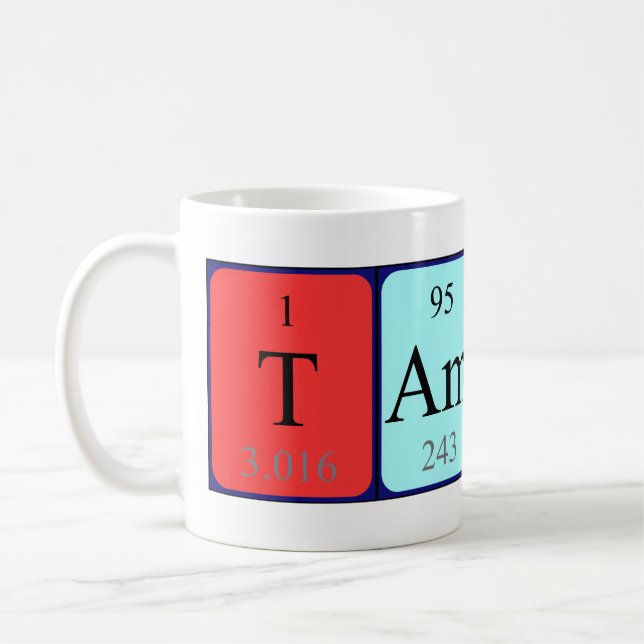 Tasse der periodischen Tabellenbezeichnung Tamsin (Links)