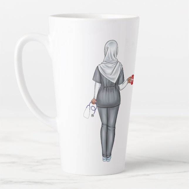 Tasse der personalisierten Chic-Moslemfrau Nurse (Links)