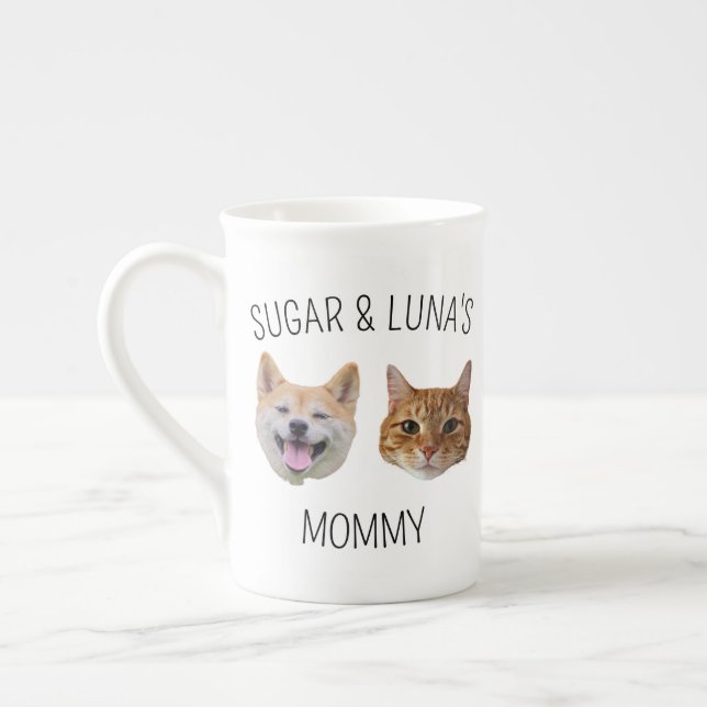 Tasse der personalisierten Katze, Tasse für die Ma (Links)