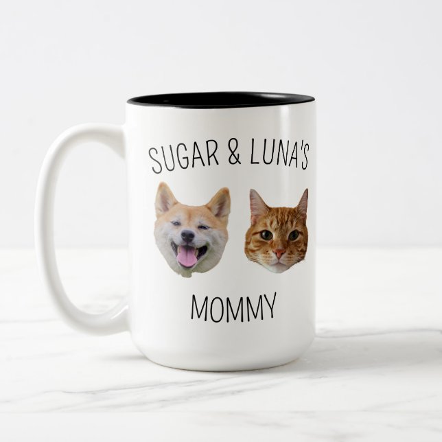 Tasse der personalisierten Katze, Tasse für die Ma (Links)