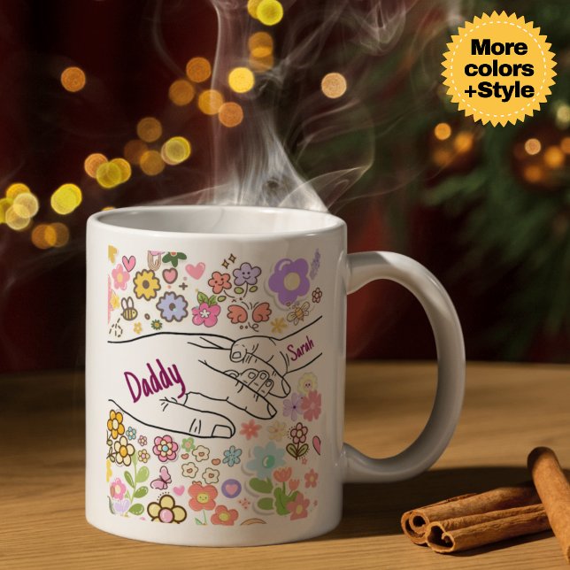 Tasse der personalisierten Mama - 3D-Effekt von Ha (Personalized Mom Mug - Hands & Heart 3D Effect Gift)