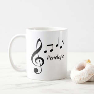 Tasse der personalisierten Musiknote