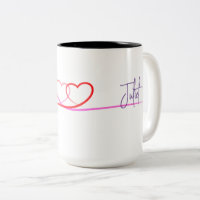 Tasse der personalisierten Romeo und Julia Herz-Li
